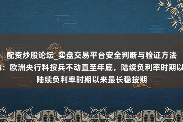 配资炒股论坛_实盘交易平台安全判断与验证方法说明 路透造访：欧洲央行料按兵不动直至年底，陆续负利率时期以来最长稳按期