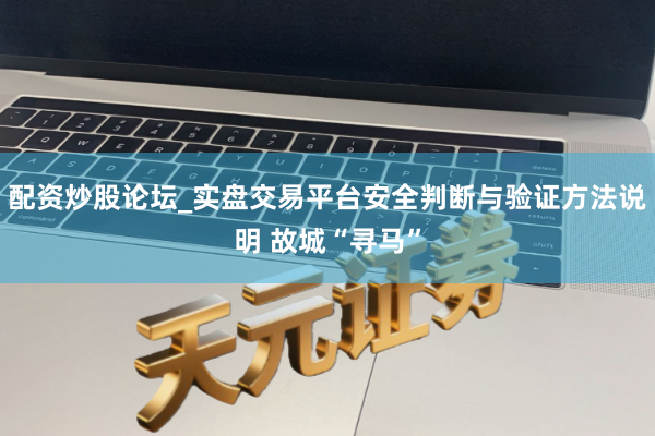 配资炒股论坛_实盘交易平台安全判断与验证方法说明 故城“寻马”
