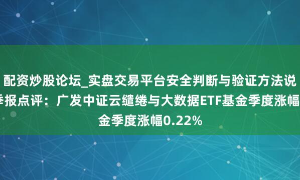 配资炒股论坛_实盘交易平台安全判断与验证方法说明 四季报点评:广发中证云缱绻与大数据ETF基金季度涨幅0.22%