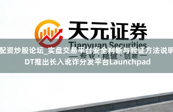 配资炒股论坛_实盘交易平台安全判断与验证方法说明 DT推出长入讹诈分发平台Launchpad