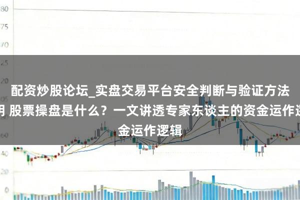 配资炒股论坛_实盘交易平台安全判断与验证方法说明 股票操盘是什么？一文讲透专家东谈主的资金运作逻辑